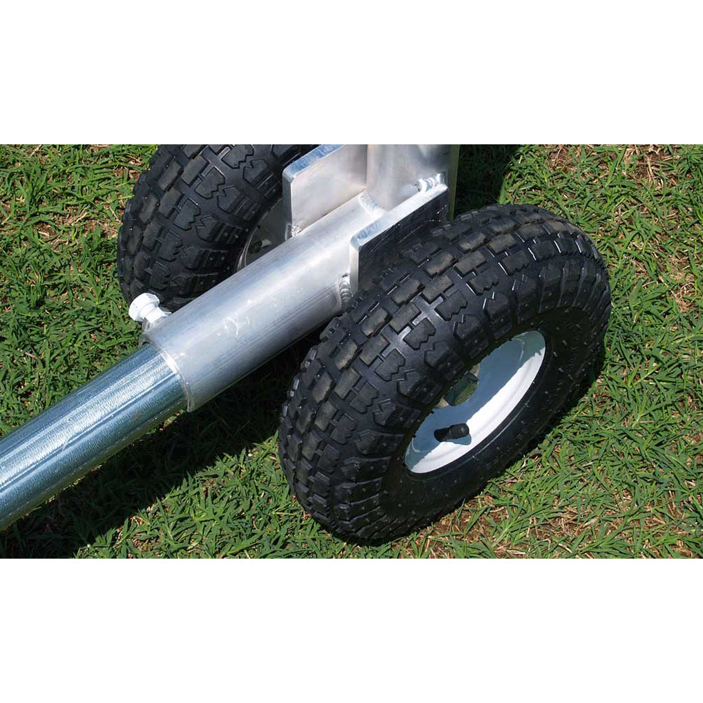 Fisher Athletic College Portable Goal Post Wheel Close Up