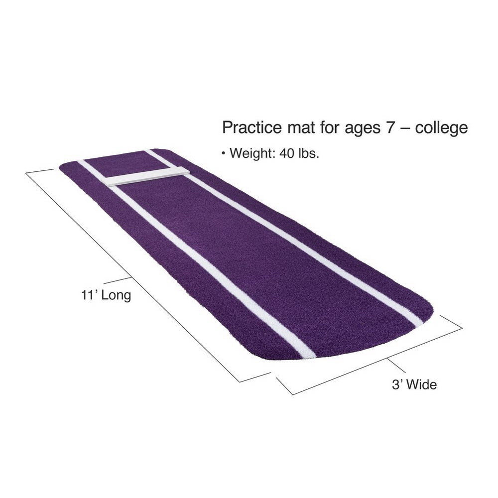 Portolite Signature Non-Skid Softball Pitching Mat with Spikes