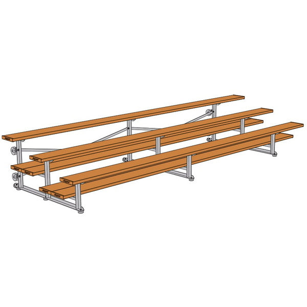 Bleacher - 15 ft. (3 Row - Double Foot Plank) - Tip & Roll