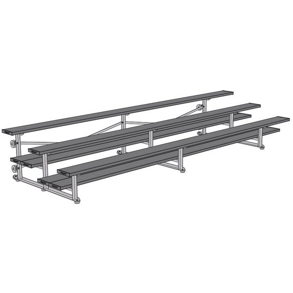 Bleacher - 15 ft. (3 Row - Double Foot Plank) - Tip & Roll