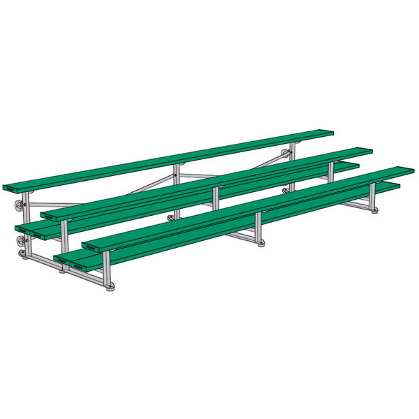 Bleacher - 15 ft. (3 Row - Double Foot Plank) - Tip & Roll