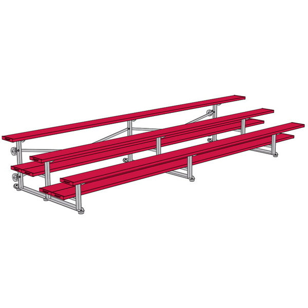 Bleacher - 15 ft. (3 Row - Double Foot Plank) - Tip & Roll