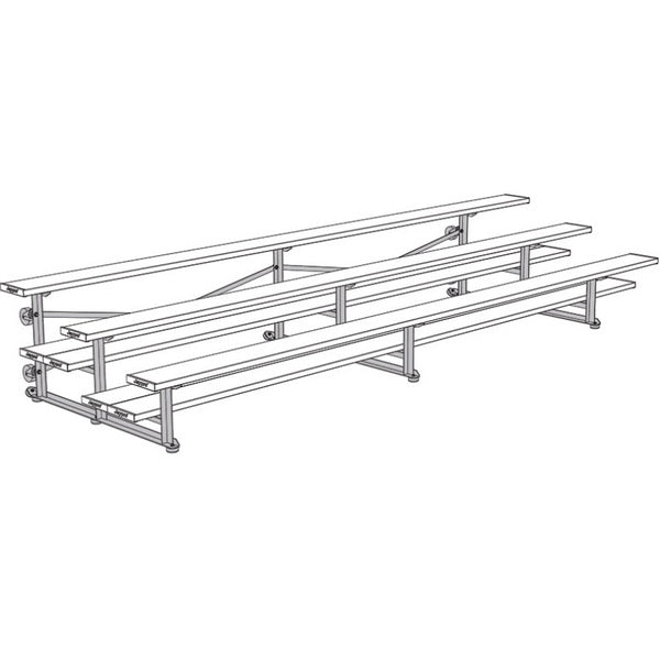 Bleacher - 15 ft. (3 Row - Double Foot Plank) - Tip & Roll