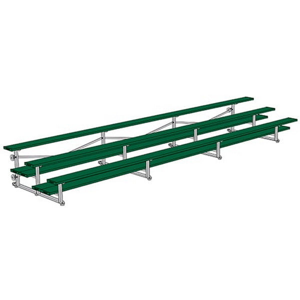Bleacher - 21 ft. (3 Row - Double Foot Plank) - Tip & Roll