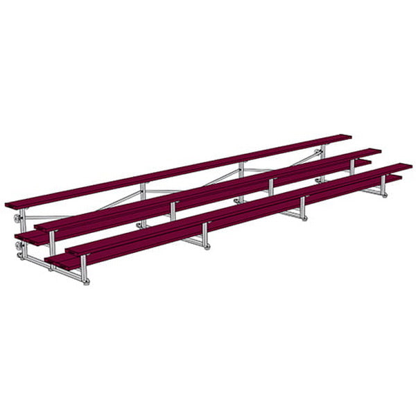 Bleacher - 21 ft. (3 Row - Double Foot Plank) - Tip & Roll