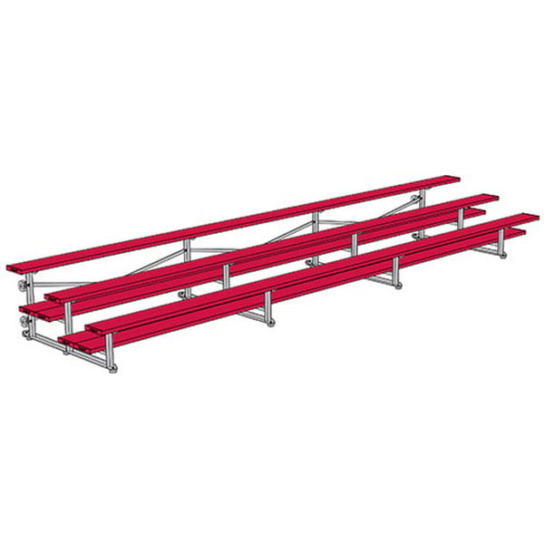 Bleacher - 21 ft. (3 Row - Double Foot Plank) - Tip & Roll