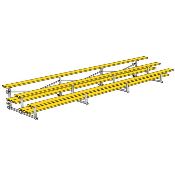 Bleacher - 21 ft. (3 Row - Double Foot Plank) - Tip & Roll