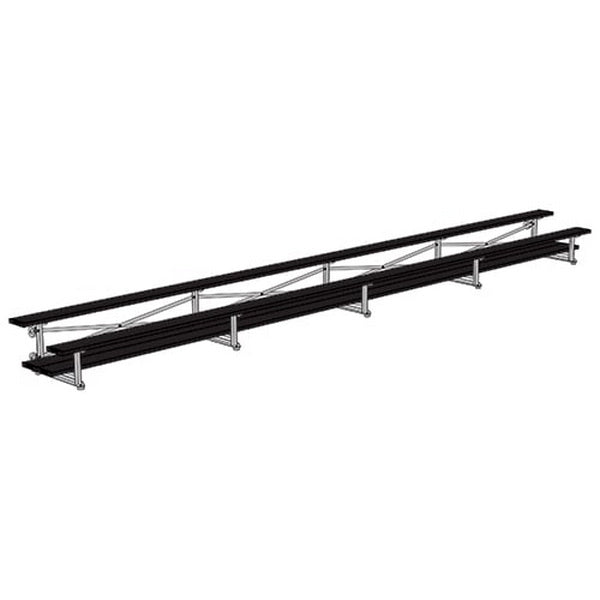 Bleacher - 27 ft. (2 Row - Double Foot Plank) - Tip & Roll black