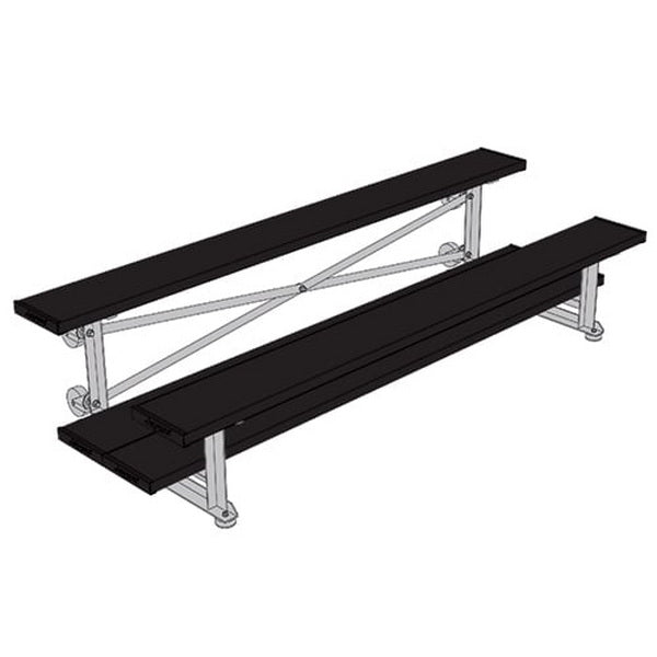 Bleacher - 7-1/2 ft. (2 Row - Double Foot Plank) - Tip & Roll