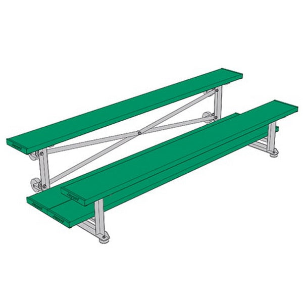Bleacher - 7-1/2 ft. (2 Row - Double Foot Plank) - Tip & Roll