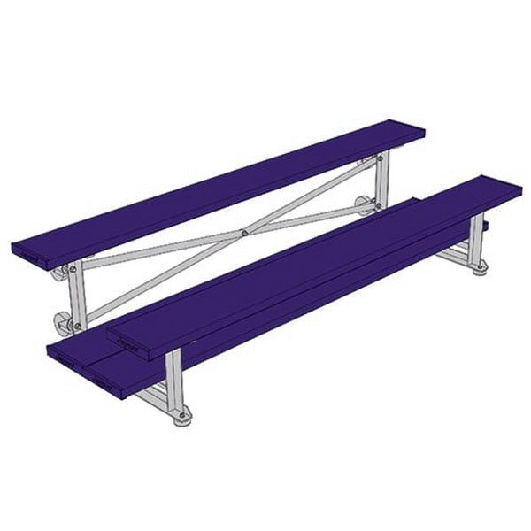 Bleacher - 7-1/2 ft. (2 Row - Double Foot Plank) - Tip & Roll