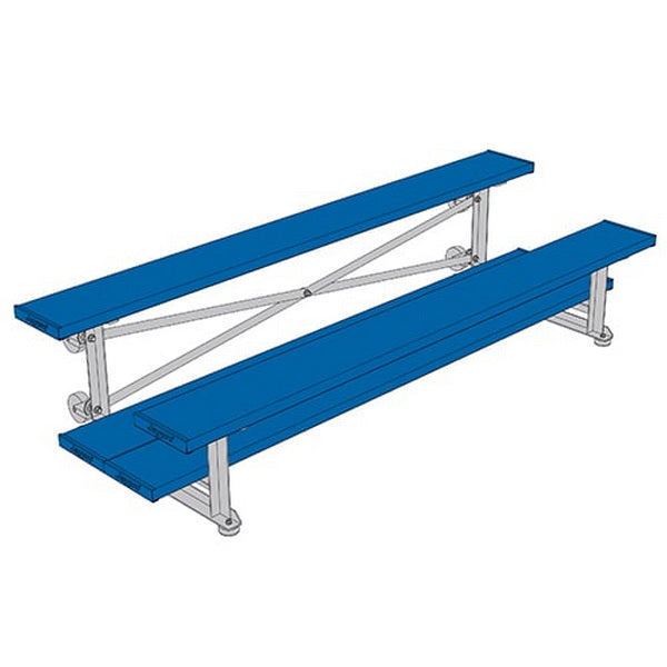 Bleacher - 7-1/2 ft. (2 Row - Double Foot Plank) - Tip & Roll