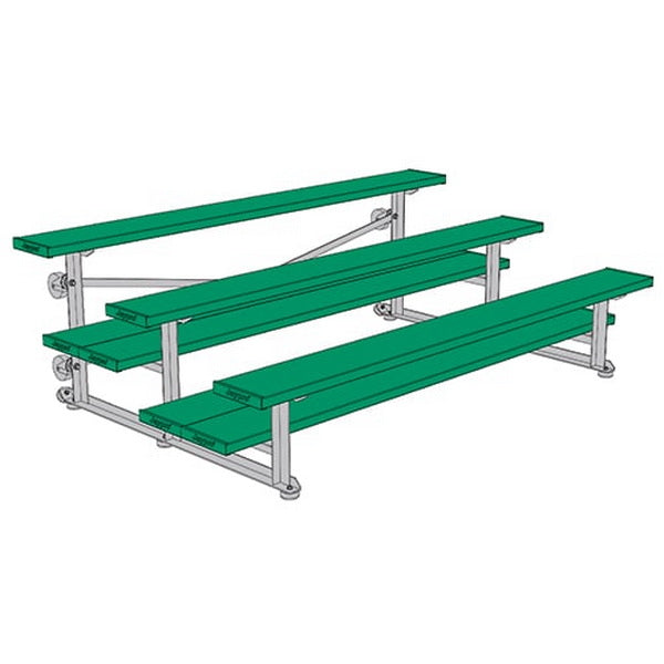 Bleacher - 7-1/2 ft. (3 Row - Double Foot Plank) - Tip & Roll