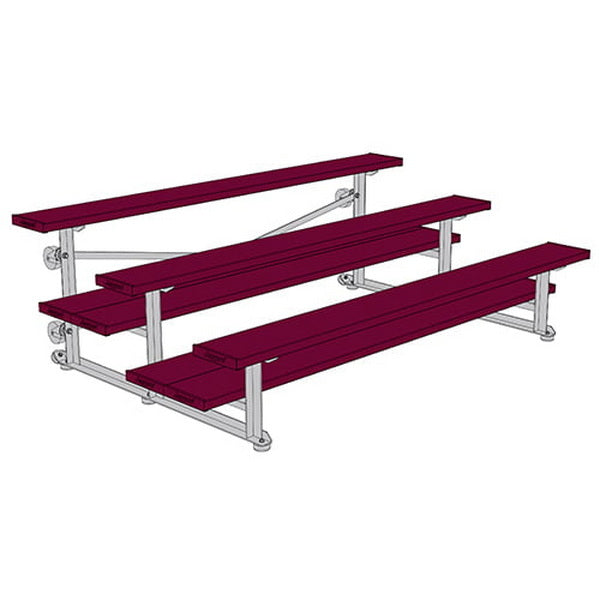 Bleacher - 7-1/2 ft. (3 Row - Double Foot Plank) - Tip & Roll