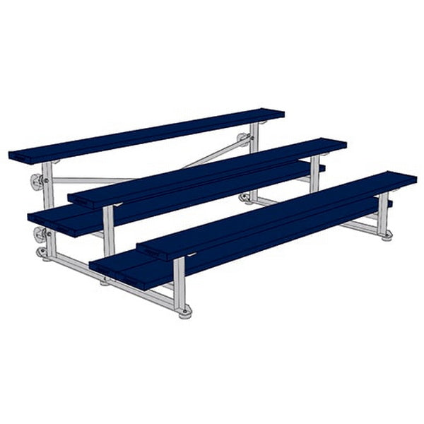 Bleacher - 7-1/2 ft. (3 Row - Double Foot Plank) - Tip & Roll