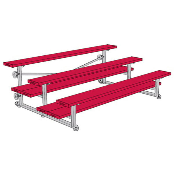 Bleacher - 7-1/2 ft. (3 Row - Double Foot Plank) - Tip & Roll