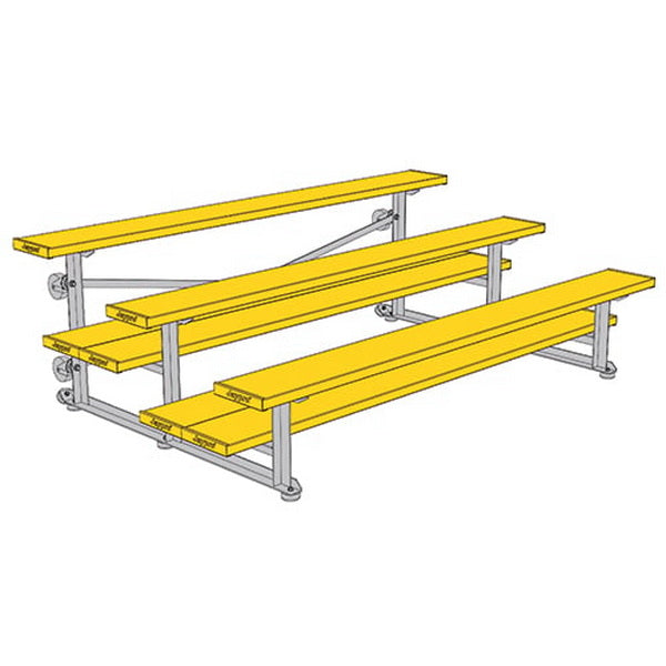Bleacher - 7-1/2 ft. (3 Row - Double Foot Plank) - Tip & Roll