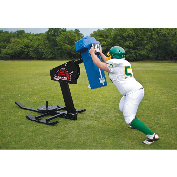 Fisher 1 Man Bull Rush Football Blocking Sled In Training