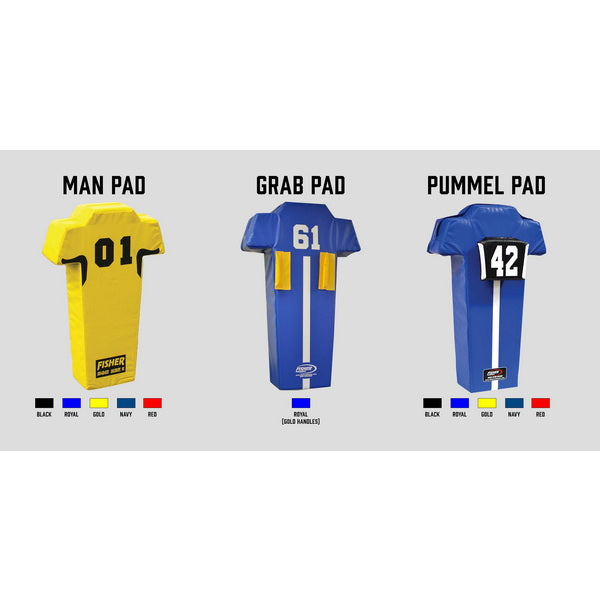 Fisher 1 Man Bull Rush Football Blocking Sled Pad Options