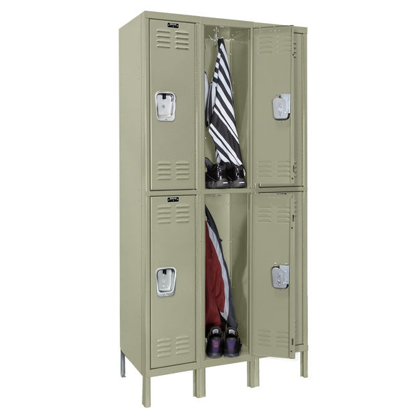 Hallowell Premium Three-Wide Double-Tier Lockers - Assembled
