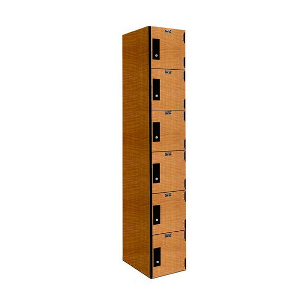 Hallowell VersaMax Phenolic Locker One-Wide Six-Tier - Assembled