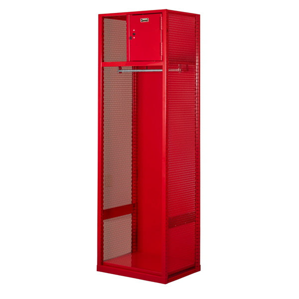 Hallowell Welded Sport Locker Open Front 1-Wide Welded With Security Box Red