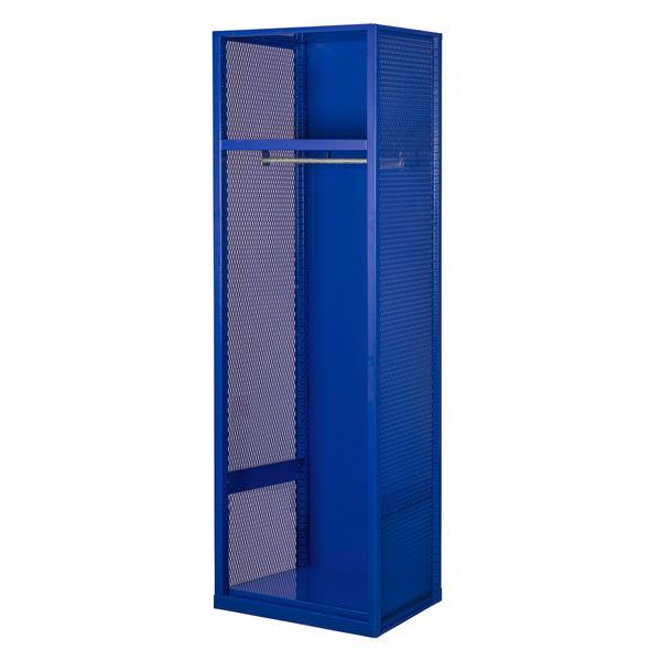 Hallowell Welded Sport Locker Open Front 1-Wide Welded With Top Shelf Blue