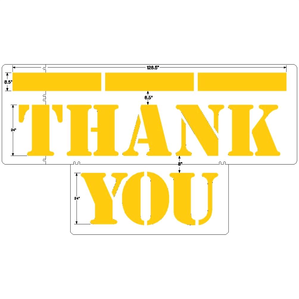 Newstripe Burger King 24 Inch Thank You w/ Bar Stencil