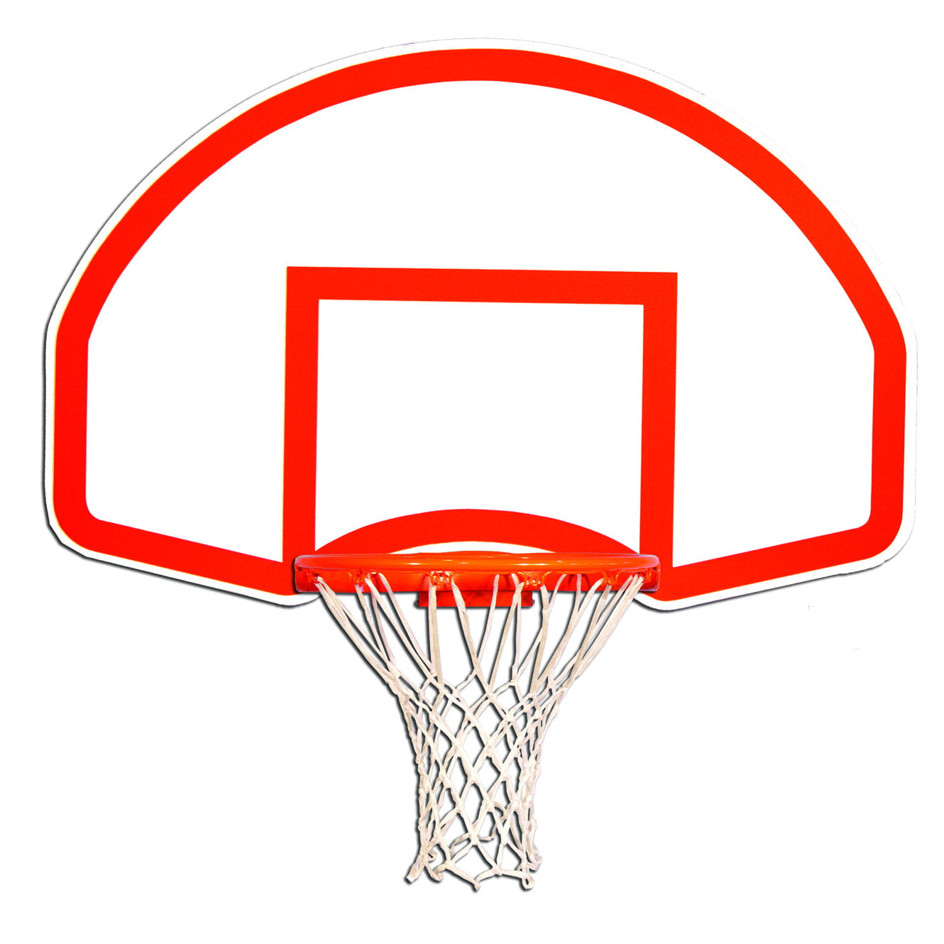 Gared Rear-Mount Fan-Shape Marked Steel Basketball Backboard