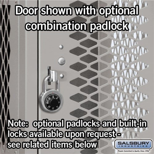 Salsbury 15" Wide Four Tier Vented Metal Locker - 3 Wide