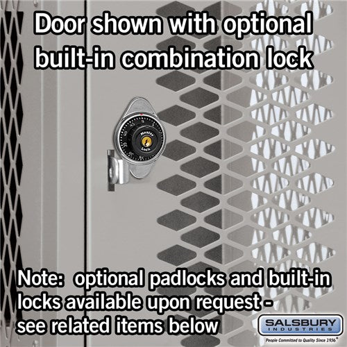 Salsbury 15" Wide Four Tier Vented Metal Locker - 3 Wide