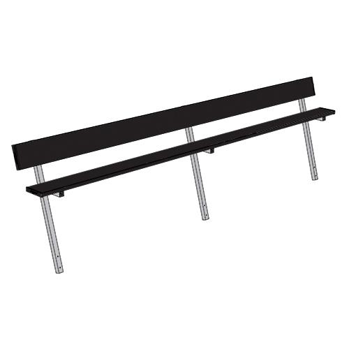 Jaypro 15' Player Bench w/Seat Back (Permanent) - Pitch Pro Direct