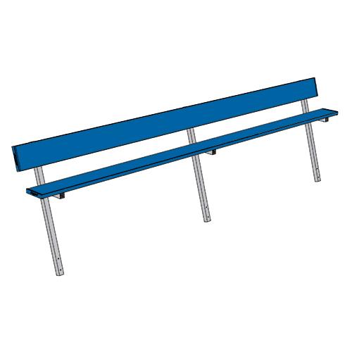 Jaypro 15' Player Bench w/Seat Back (Permanent) - Pitch Pro Direct