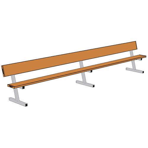 Jaypro 15' Player Bench w/Seat Back (Portable) - Pitch Pro Direct