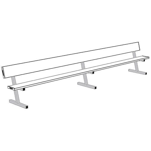 Jaypro 15' Player Bench w/Seat Back (Portable) - Pitch Pro Direct