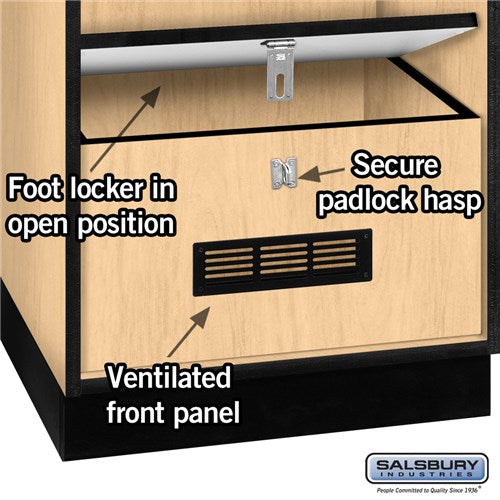 Salsbury 24" Wide Designer Wood Open Access Locker