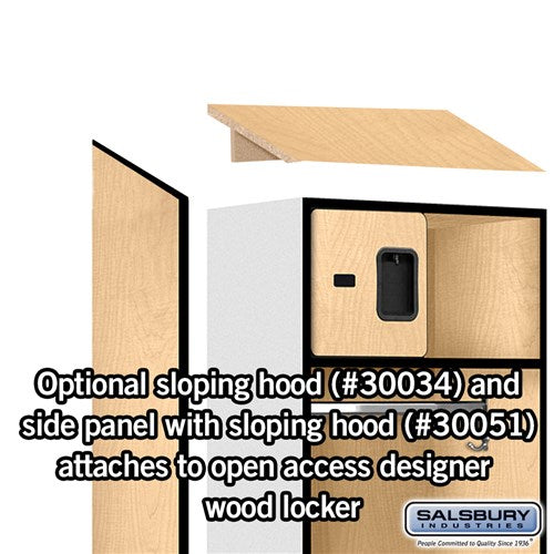Salsbury 24" Wide Designer Wood Open Access Locker