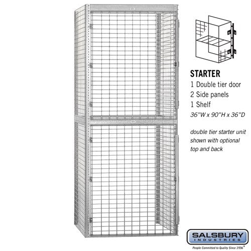 Salsbury 36" Wide Double Tier Bulk Storage Locker