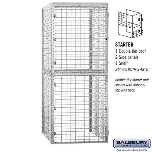 Salsbury 36" Wide Double Tier Bulk Storage Locker