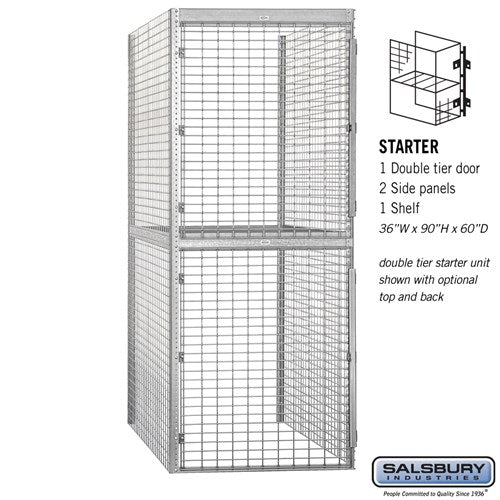 Salsbury 36" Wide Double Tier Bulk Storage Locker