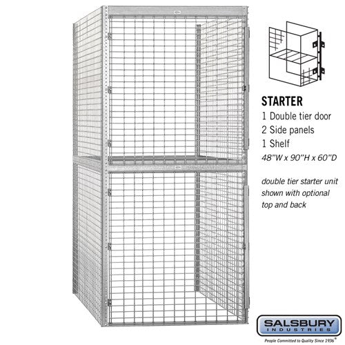Salsbury 48" Wide Double Tier Bulk Storage Locker