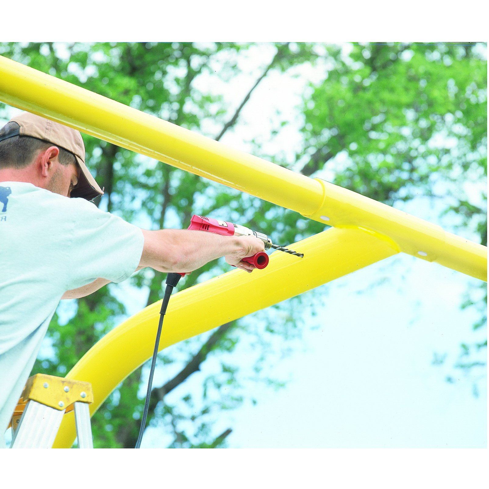 Bison 5-9/16″ Gooseneck Football Goalposts - Pitch Pro Direct