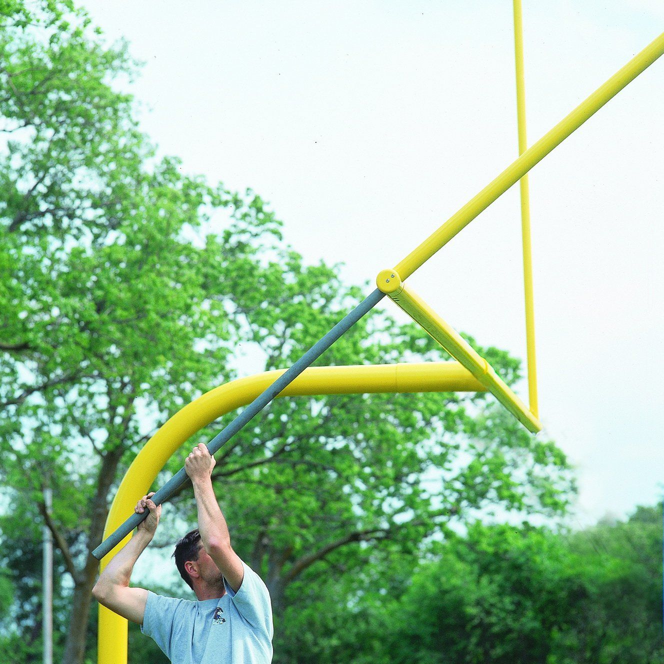 Bison 5-9/16″ Gooseneck Football Goalposts - Pitch Pro Direct