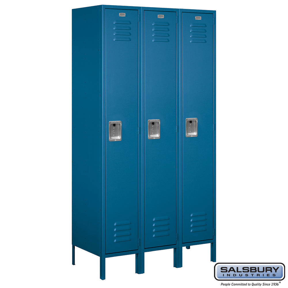 Salsbury 15" Wide Single Tier Standard Metal Locker - 3 Wide