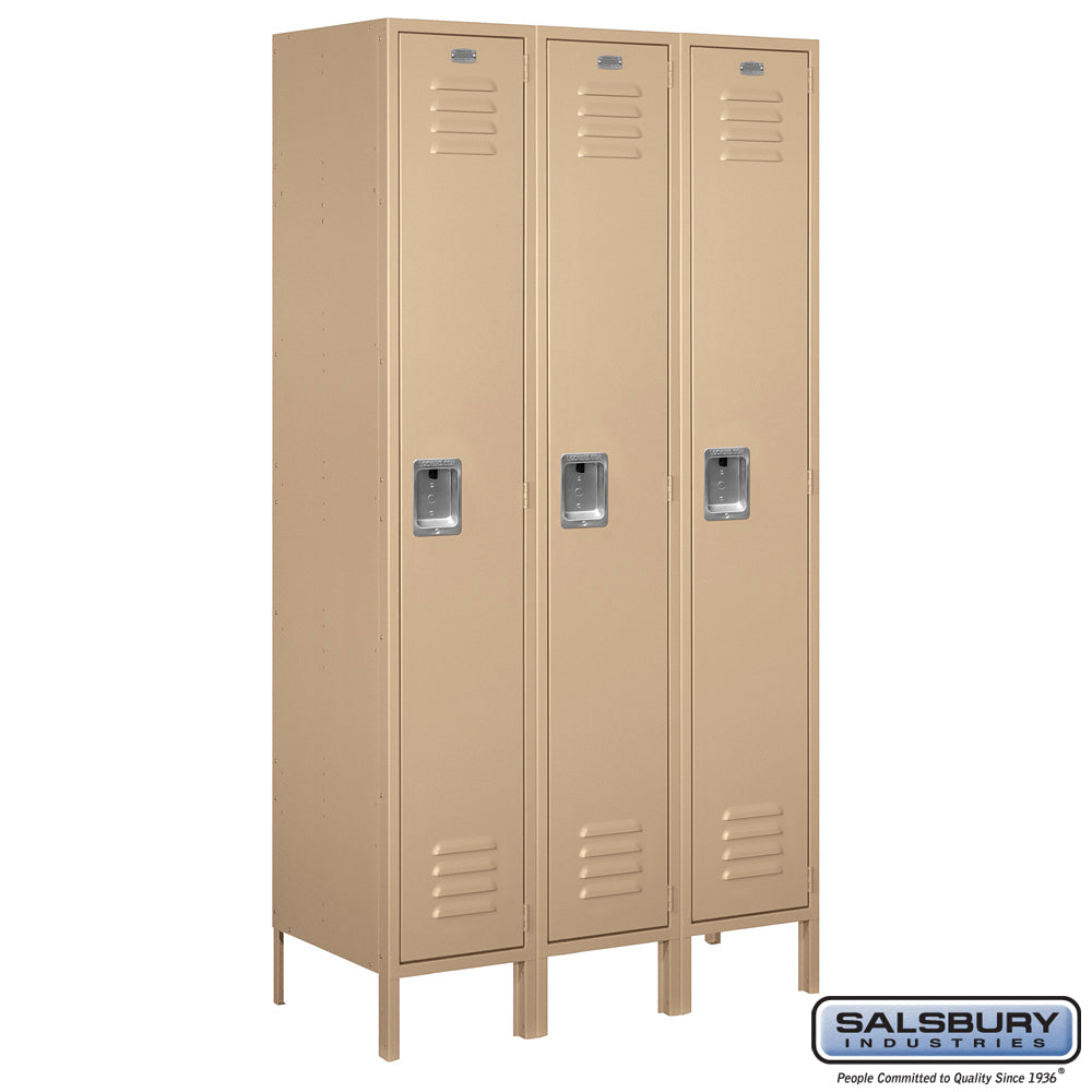 Salsbury 15" Wide Single Tier Standard Metal Locker - 3 Wide