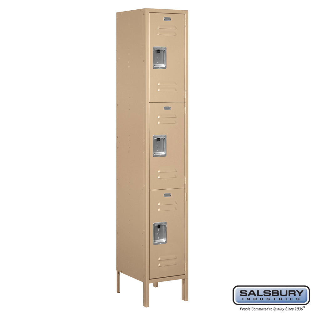 Salsbury 15" Wide Triple Tier Standard Metal Locker - 1 Wide