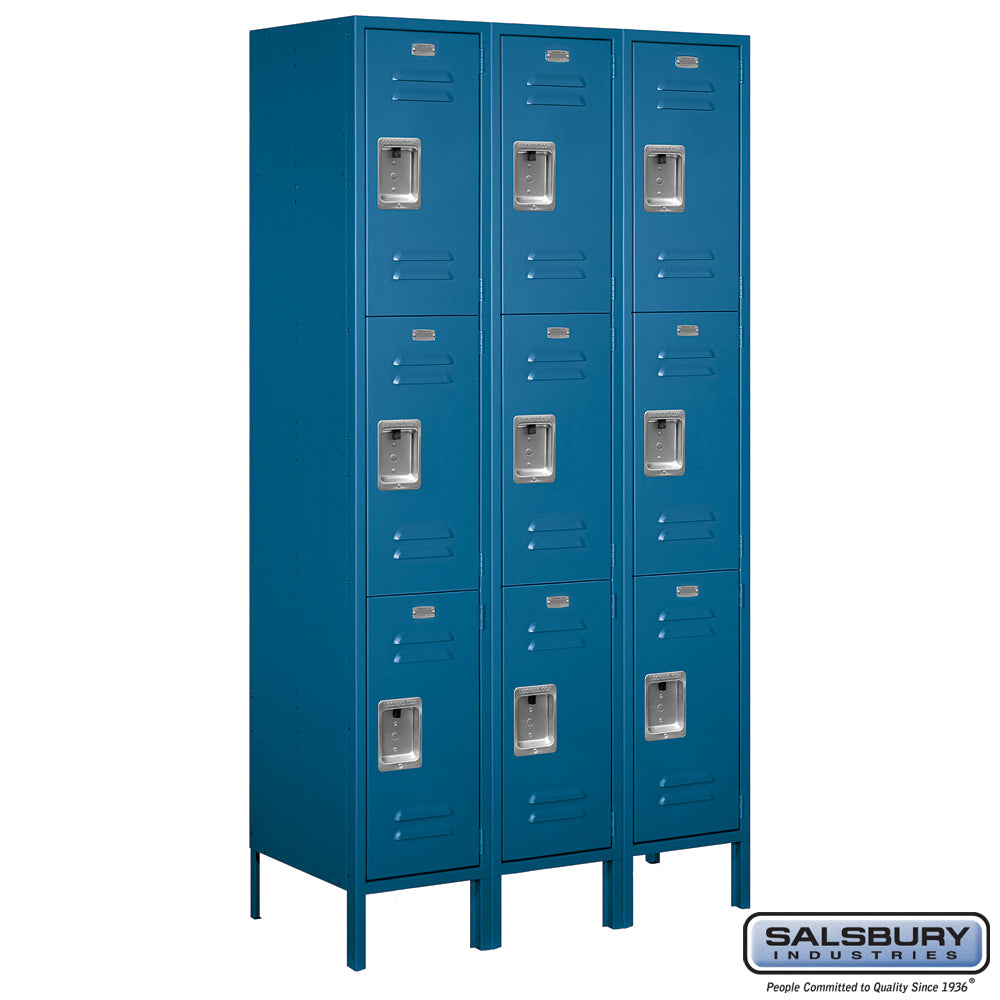 Salsbury 15" Wide Triple Tier Standard Metal Locker - 3 Wide