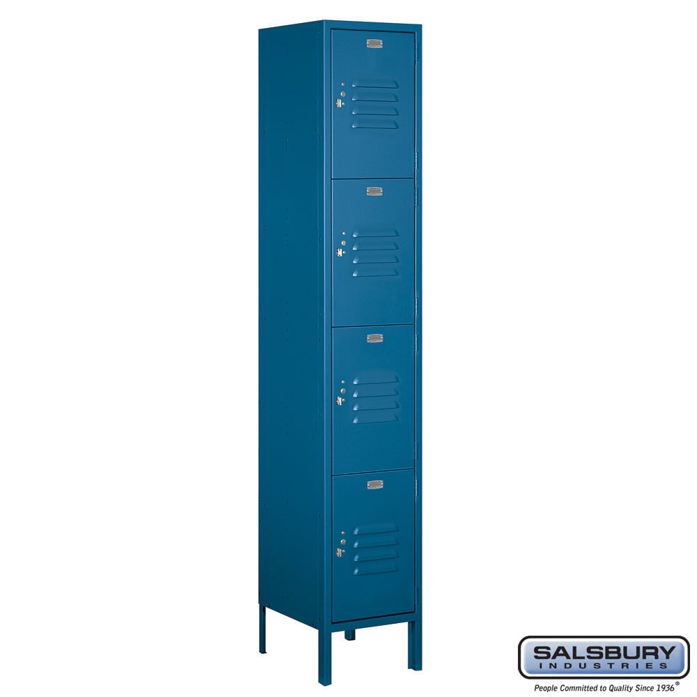 Salsbury 15" Wide Four Tier Standard Metal Locker - 1 Wide