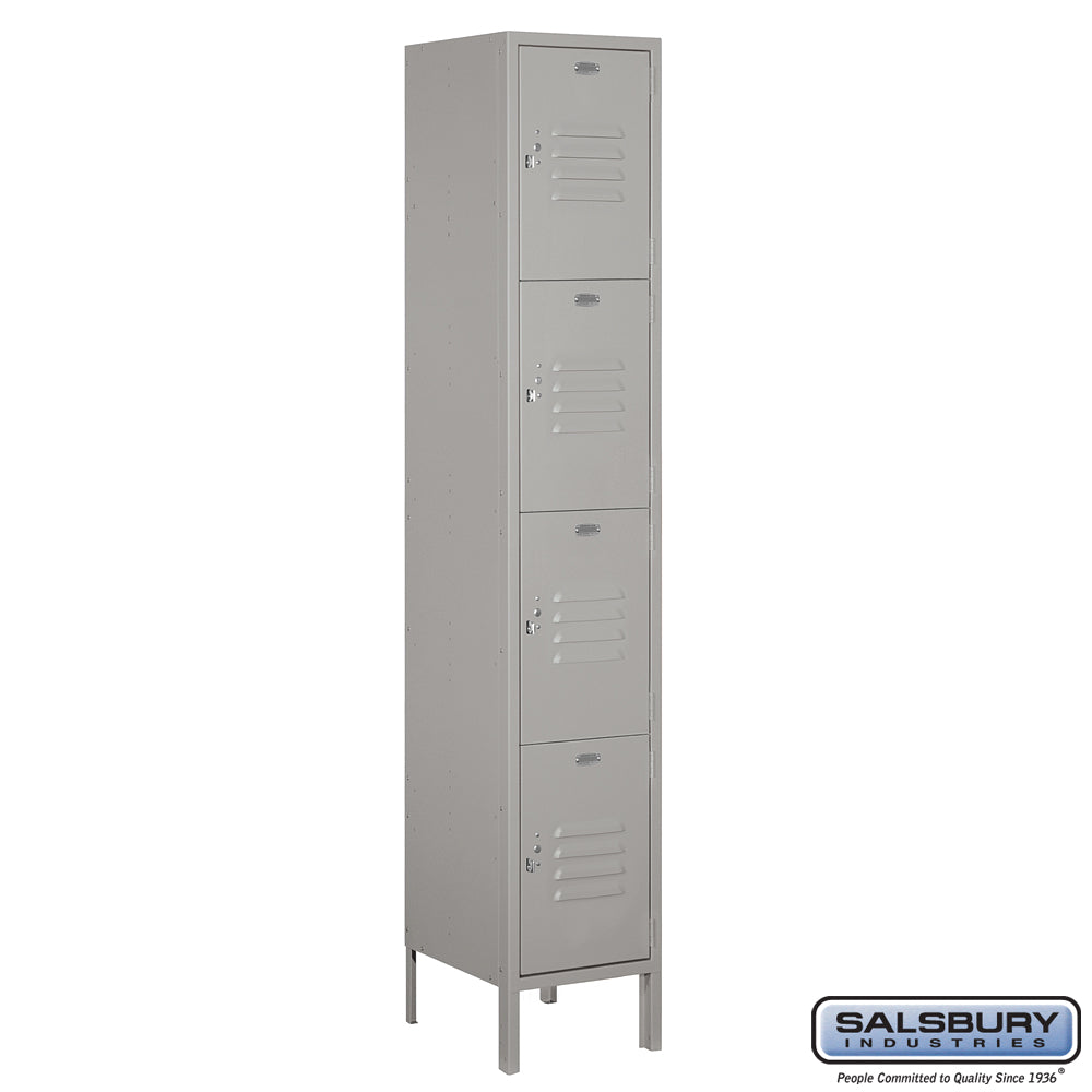 Salsbury 15" Wide Four Tier Standard Metal Locker - 1 Wide