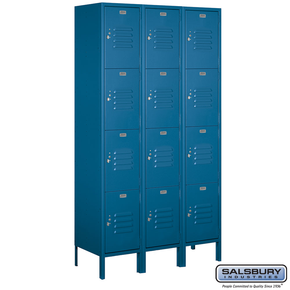 Salsbury 15" Wide Four Tier Standard Metal Locker - 3 Wide